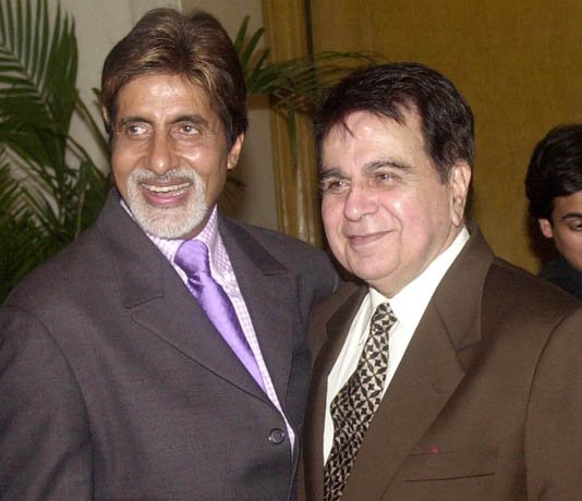 Dilip Kumar with Amitabh Bachchan